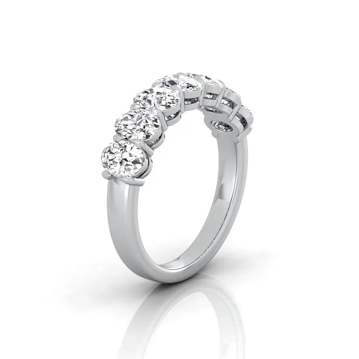 Oval Lab Grown Diamond Seven Stone Band 175cttw deBebians Rings