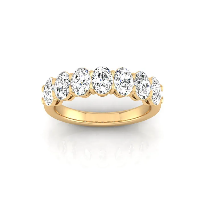 Oval Lab Grown Diamond Seven Stone Band 175cttw deBebians Rings