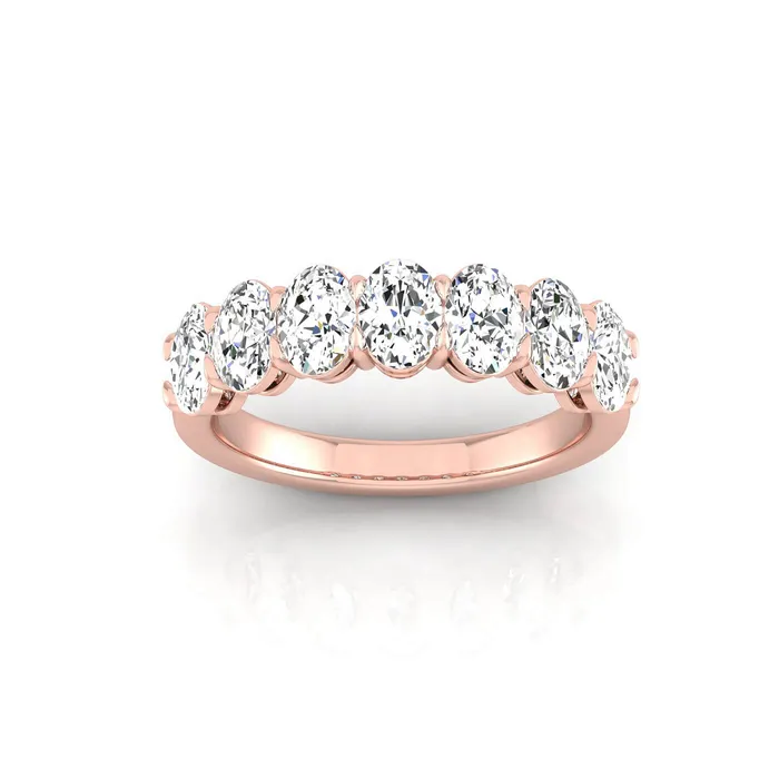 Oval Lab Grown Diamond Seven Stone Band 175cttw deBebians Rings