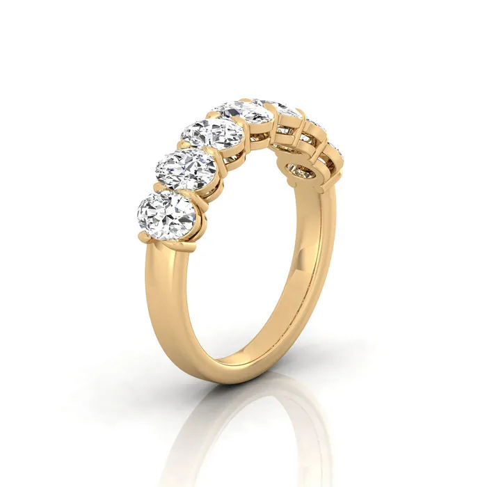 Oval Lab Grown Diamond Seven Stone Band 175cttw deBebians Rings