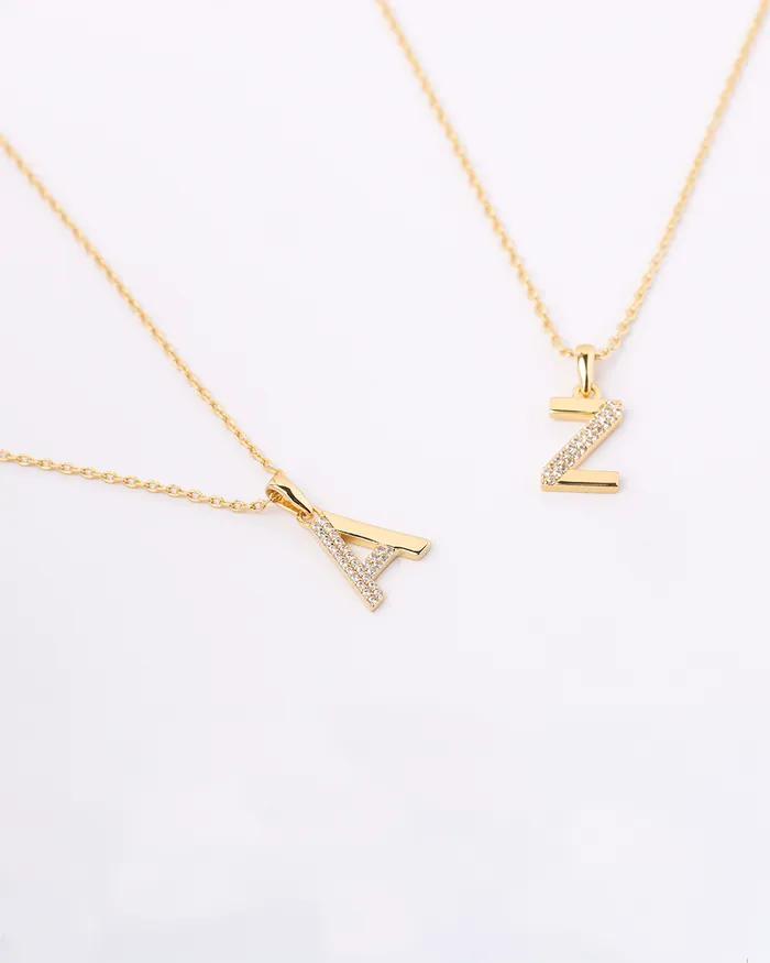 Penny Pairs Necklaces Letter Gold Necklace Penny Pairs Necklaces Letter Gold Necklace