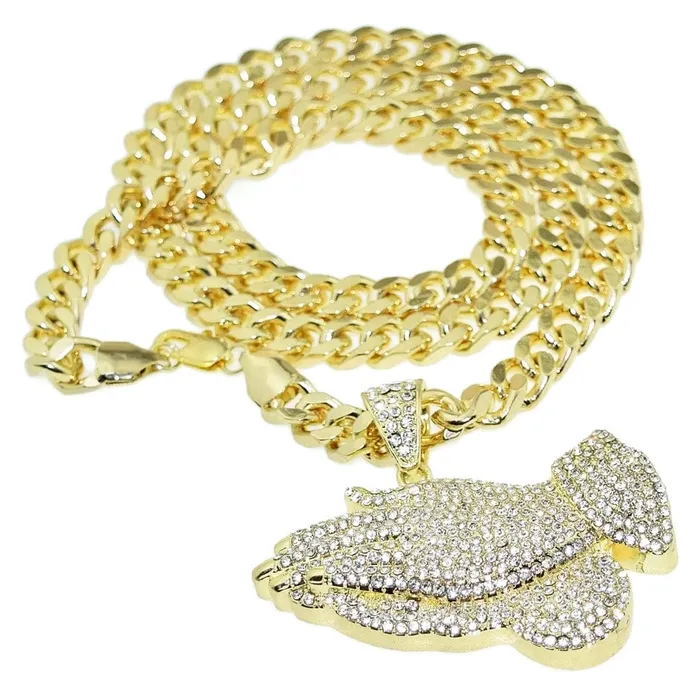 Praying Hands Flooded Iced Pendant Gold Finish Cuban Chain 30 Bling Cartel Admin Necklaces