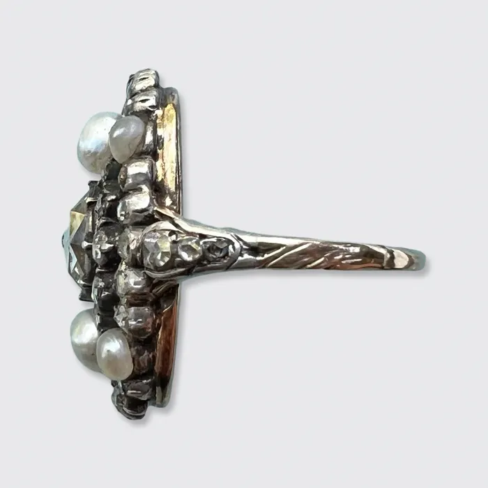 Rings 21stfinds Belle Epoque Pearl Diamonds Panel Ring Rings 21stfinds Belle Epoque Pearl Diamonds Panel Ring