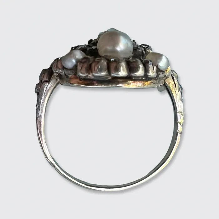 Rings 21stfinds Belle Epoque Pearl Diamonds Panel Ring Rings 21stfinds Belle Epoque Pearl Diamonds Panel Ring