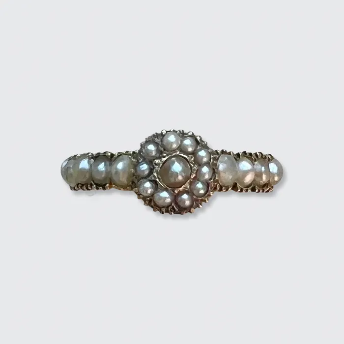 Rings 21stfinds Georgian Pearl Cluster Eternity Ring