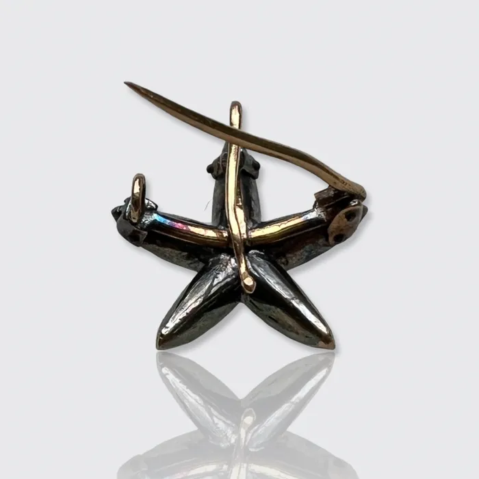 Rings 21stfinds Victorian RoseCut Diamond Starfish Brooch