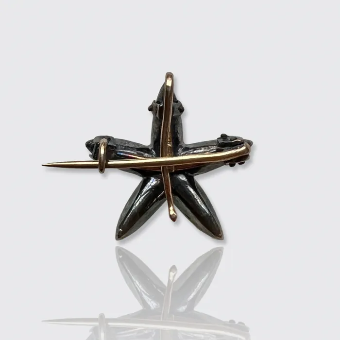 Rings 21stfinds Victorian RoseCut Diamond Starfish Brooch