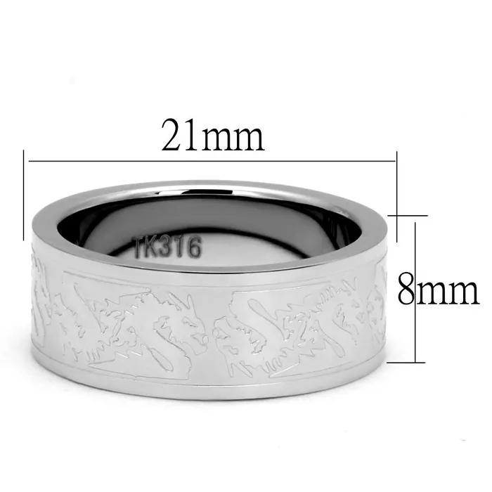 Rings Alamode TK2940 High polished no plating Stainless Steel Ring with No Stone in No Stone