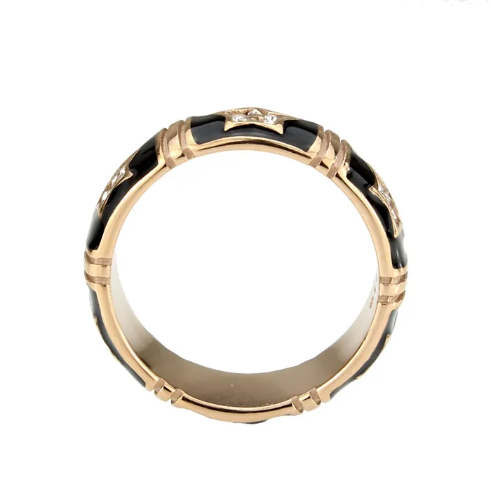 Rings Alamode TK3826 IP Rose GoldIon Plating Stainless Steel Ring with Top Grade Crystal in Clear Rings Alamode TK3826 IP Rose GoldIon Plating Stainless Steel Ring with Top Grade Crystal in Clear