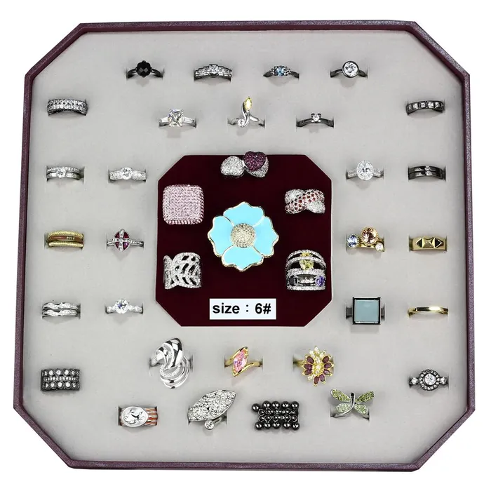 Rings Alamode VK010SIZE6 Assorted Brass Ring with Assorted in Assorted