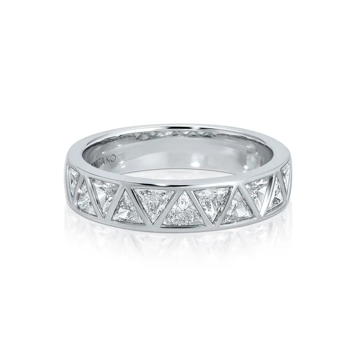 Rings BEZELED TRILLION DIAMOND RING anitako