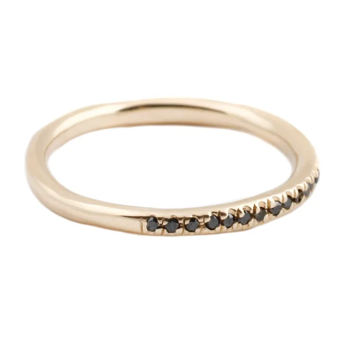 Rings Black Diamond Half Eternity Band Lauren Wolf Jewelry
