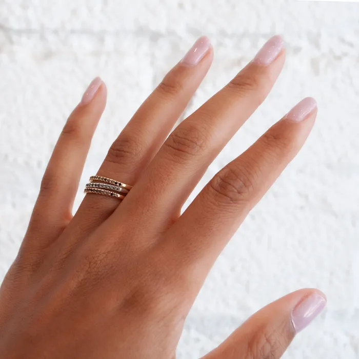 Rings Black Diamond Half Eternity Band Lauren Wolf Jewelry