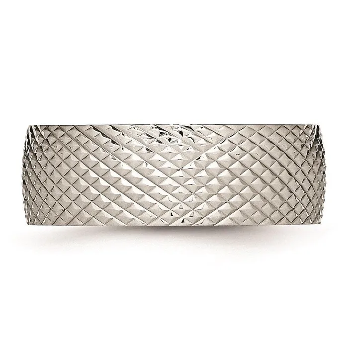 Rings Chisel Stainless Steel Polished Textured Ring Rings Chisel Stainless Steel Polished Textured Ring