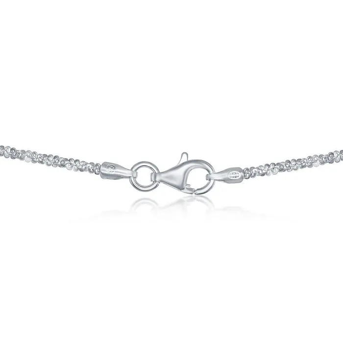 Rings Classic Sterling Silver Rhodium Sparkle Chain Rhodium Plated Rings Classic Sterling Silver Rhodium Sparkle Chain Rhodium Plated