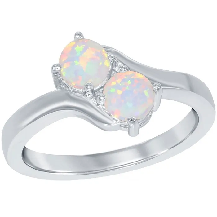Rings Classic Womens Us2gether 2Stone White Opal Ring W1699