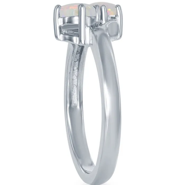 Rings Classic Womens Us2gether 2Stone White Opal Ring W1699 Rings Classic Womens Us2gether 2Stone White Opal Ring W1699