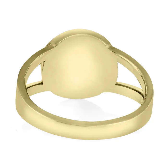 Rings closebymejewelry Circle Split Shank Cremation Ring in 14K Yellow Gold