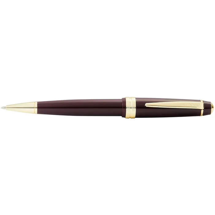 Rings Cross Cross Ballpoint Pen Bailey Light Gold Tone Trims Burgundy Red AT074211