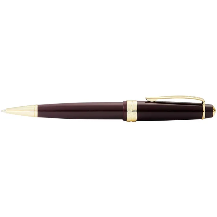 Rings Cross Cross Ballpoint Pen Bailey Light Gold Tone Trims Burgundy Red AT074211