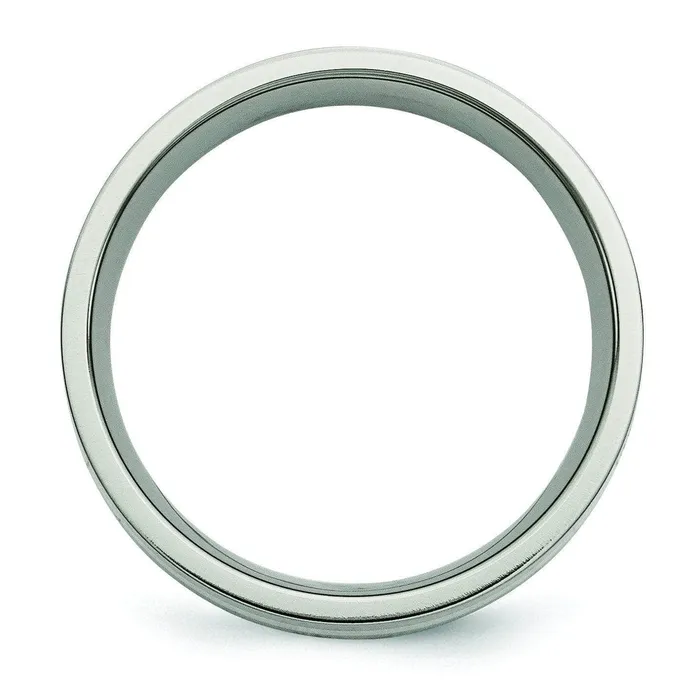 Rings deBebians 14kt Yellow Gold Inlay Titanium Ring Polished Finish in 6mm