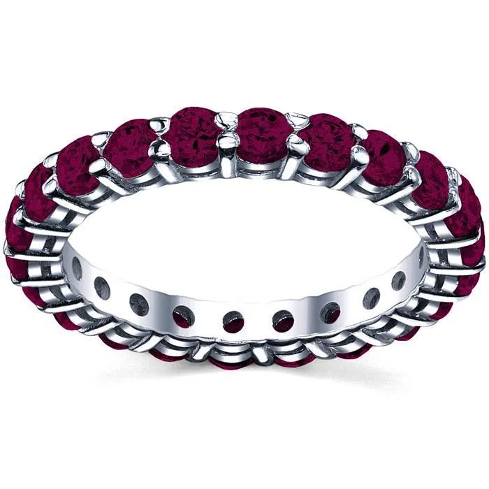 Rings deBebians Garnet January Birth Stone Eternity Ring