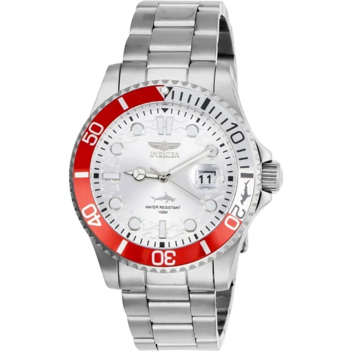 Rings Invicta Invicta Mens Watch Pro Diver Quartz Red and Silver Tone Rotating Bezel 44712 Rings Invicta Invicta Mens Watch Pro Diver Quartz Red and Silver Tone Rotating Bezel 44712