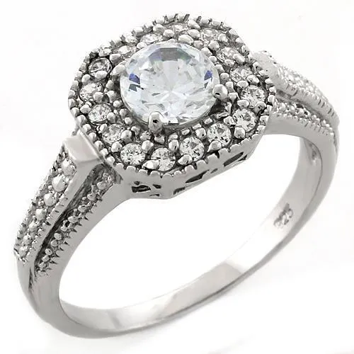 Rings LOAS1062 Rhodium 925 Sterling Silver Ring with AAA Grade CZ in Clear Alamode Rings LOAS1062 Rhodium 925 Sterling Silver Ring with AAA Grade CZ in Clear Alamode