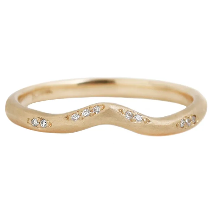Rings Rebecca Overmann Gold Pav Water Band