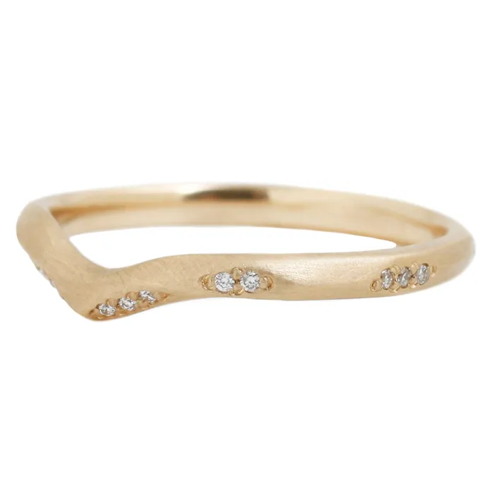 Rings Rebecca Overmann Gold Pav Water Band