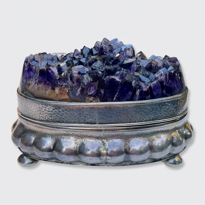 Rings Silver Amethyst Geode Jewellery Box 21stfinds