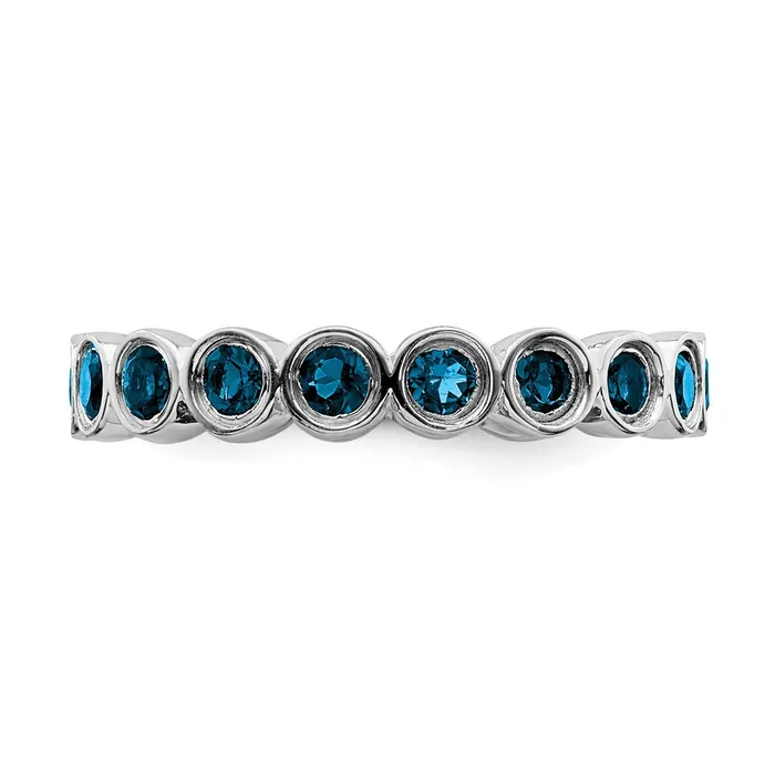 Rings Stackable Expressions Sterling Silver Stackable Expressions Blue Topaz Ring QSK397 Rings Stackable Expressions Sterling Silver Stackable Expressions Blue Topaz Ring QSK397