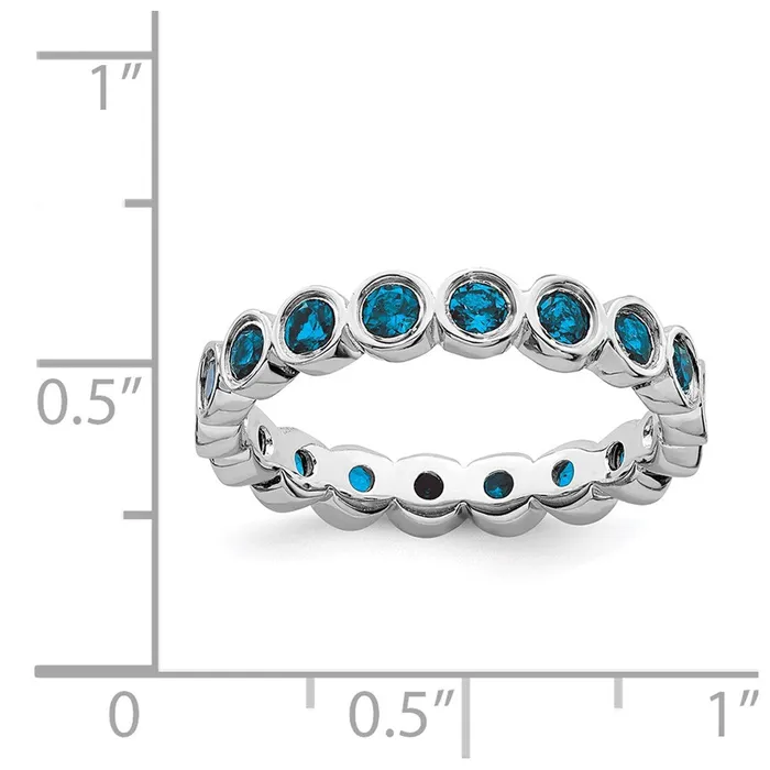 Rings Stackable Expressions Sterling Silver Stackable Expressions Blue Topaz Ring QSK397 Rings Stackable Expressions Sterling Silver Stackable Expressions Blue Topaz Ring QSK397