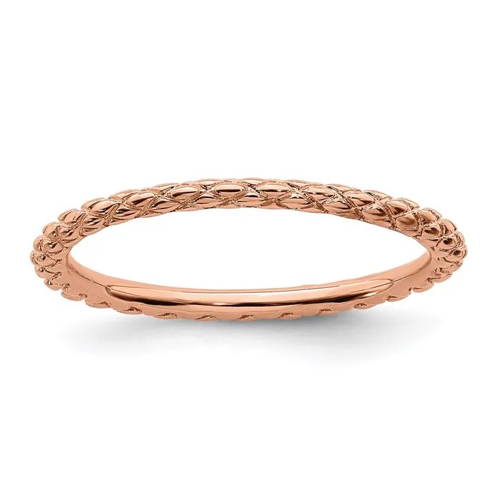 Rings Sterling Silver Stackable Expressions Pinkplated Crisscross Ring QSK188 Stackable Expressions Rings Sterling Silver Stackable Expressions Pinkplated Crisscross Ring QSK188 Stackable Expressions