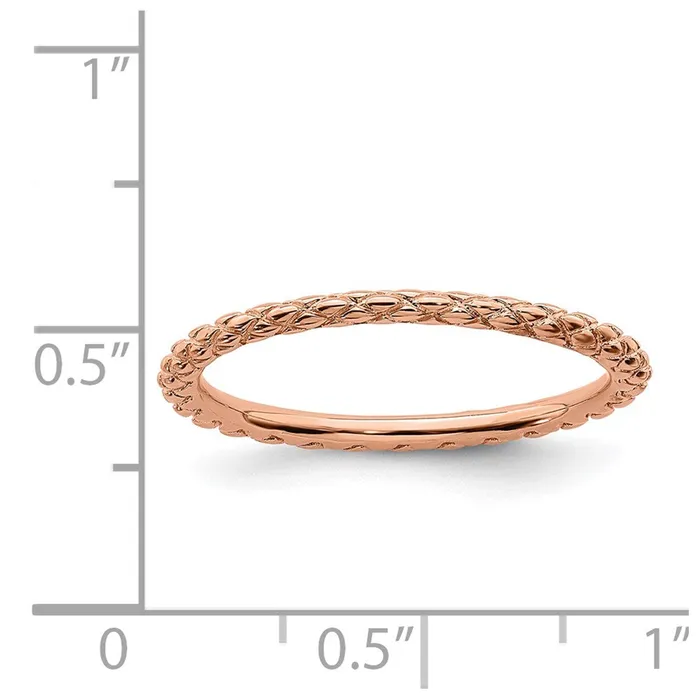 Rings Sterling Silver Stackable Expressions Pinkplated Crisscross Ring QSK188 Stackable Expressions Rings Sterling Silver Stackable Expressions Pinkplated Crisscross Ring QSK188 Stackable Expressions