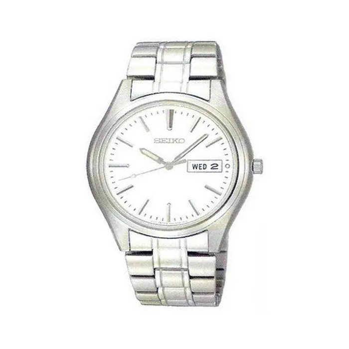 Seiko Bracelets Seiko SGGA63P1 Mens White Dial Stainless Steel Bracelet Day Date Watch Seiko Bracelets Seiko SGGA63P1 Mens White Dial Stainless Steel Bracelet Day Date Watch