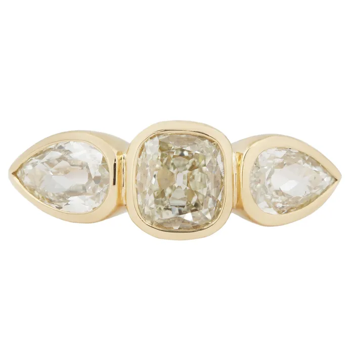 Sierra Three Diamond Ring Lauren Wolf Jewelry Rings