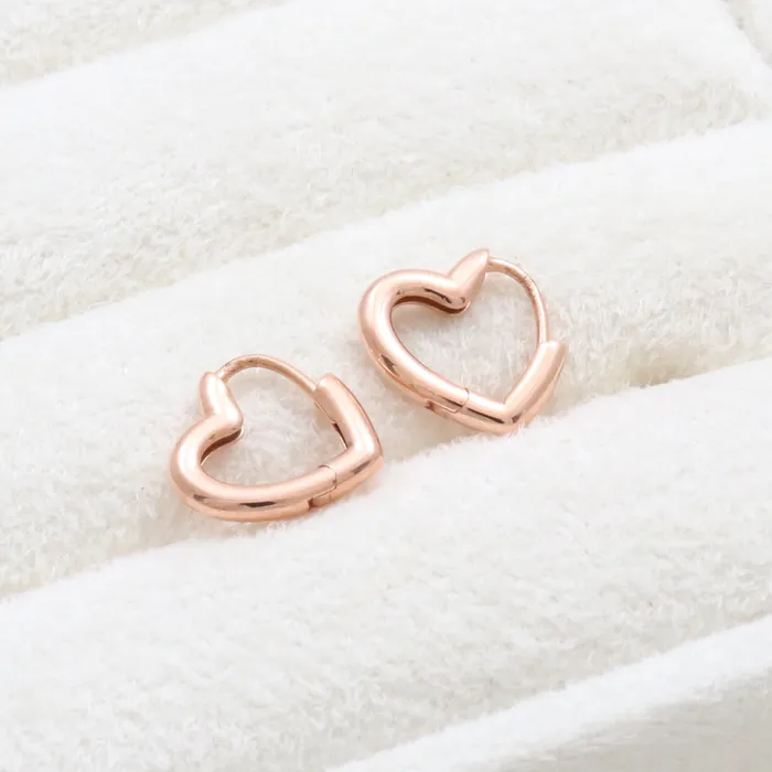 Small Heart Huggie Earrings from J Shop Earrings Small Heart Huggie Earrings from J Shop Earrings