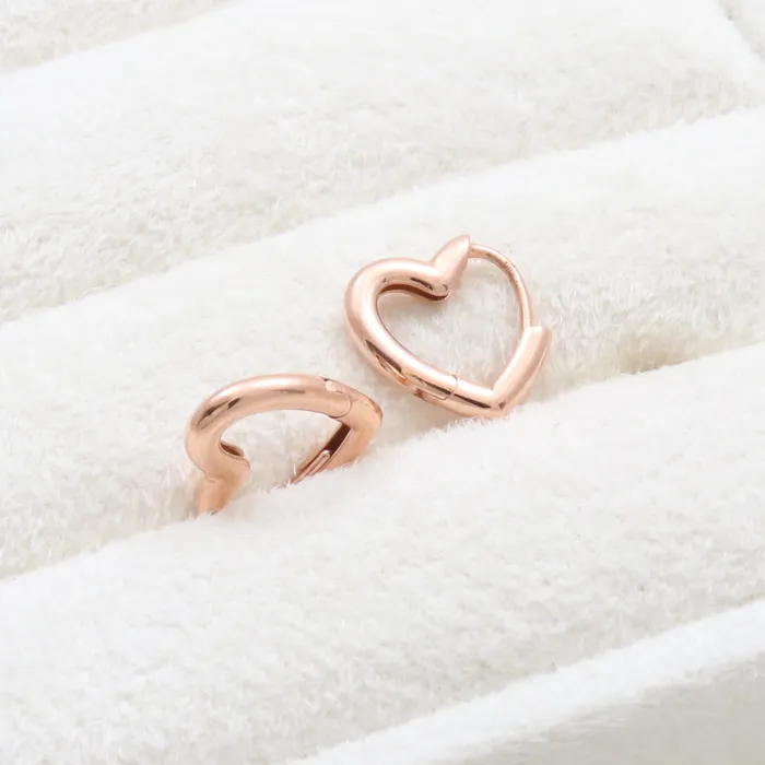 Small Heart Huggie Earrings from J Shop Earrings Small Heart Huggie Earrings from J Shop Earrings