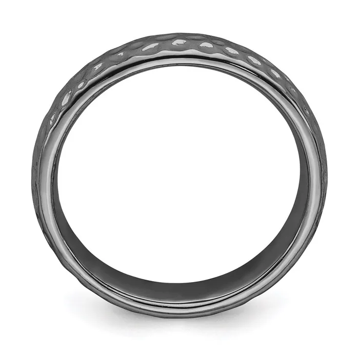 Stackable Expressions Rings Sterling Silver Stackable Expressions Blackplated Ring QSK289 Stackable Expressions Rings Sterling Silver Stackable Expressions Blackplated Ring QSK289