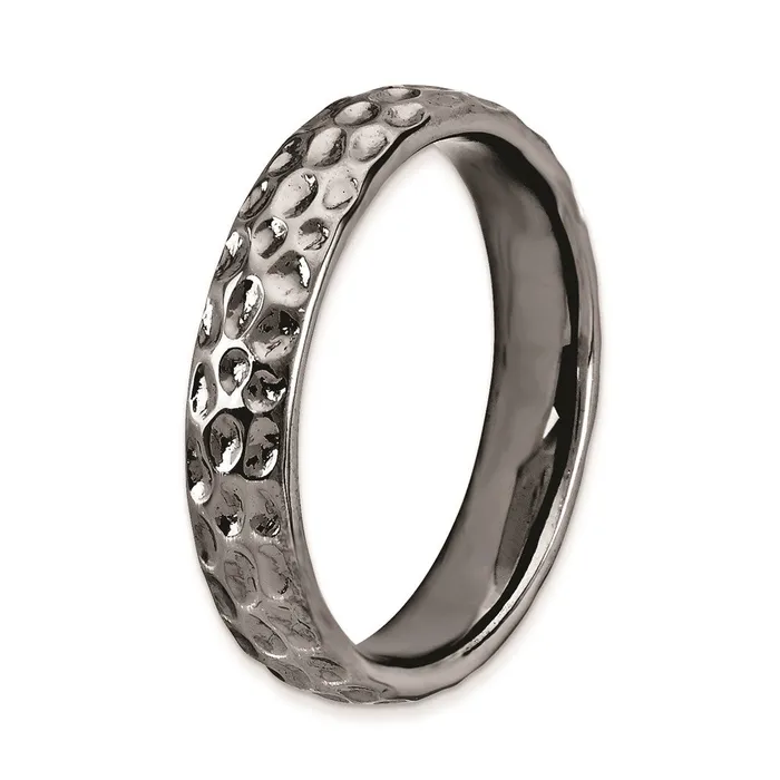 Stackable Expressions Rings Sterling Silver Stackable Expressions Blackplated Ring QSK289 Stackable Expressions Rings Sterling Silver Stackable Expressions Blackplated Ring QSK289