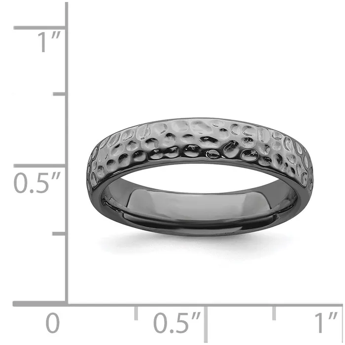 Stackable Expressions Rings Sterling Silver Stackable Expressions Blackplated Ring QSK289 Stackable Expressions Rings Sterling Silver Stackable Expressions Blackplated Ring QSK289