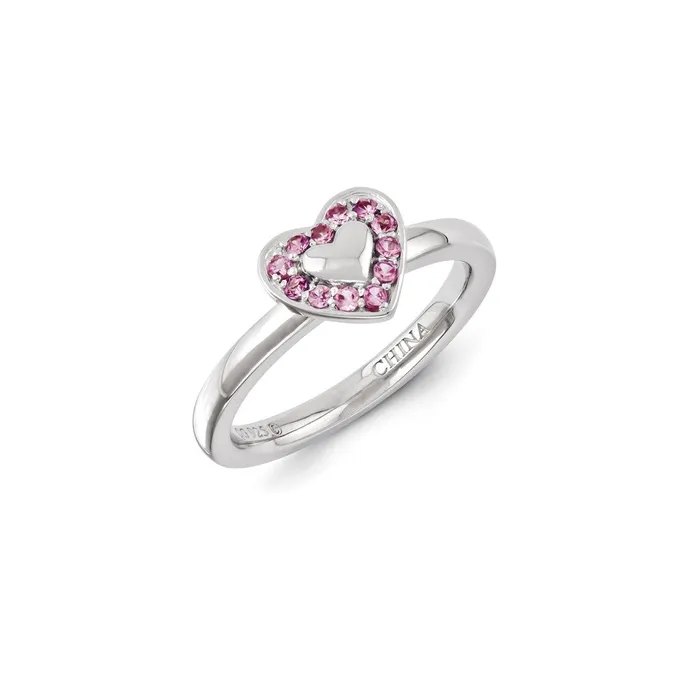 Stackable Expressions Rings Sterling Silver Stackable Expressions Created Pink Sapphire Ring QSK1252 Stackable Expressions Rings Sterling Silver Stackable Expressions Created Pink Sapphire Ring QSK1252