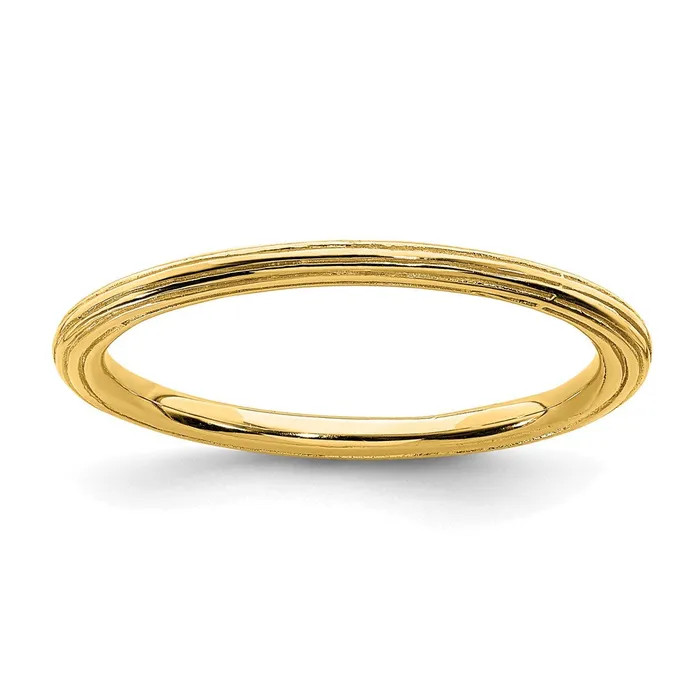 Stackable Expressions Rings Sterling Silver Stackable Expressions Goldplated Stepdown Ring QSK182 Stackable Expressions Rings Sterling Silver Stackable Expressions Goldplated Stepdown Ring QSK182