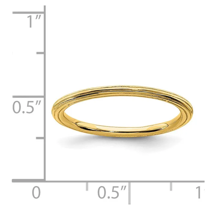 Stackable Expressions Rings Sterling Silver Stackable Expressions Goldplated Stepdown Ring QSK182 Stackable Expressions Rings Sterling Silver Stackable Expressions Goldplated Stepdown Ring QSK182