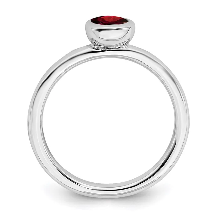 Stackable Expressions Rings Sterling Silver Stackable Expressions Low 5mm Round Garnet Ring QSK508 Stackable Expressions Rings Sterling Silver Stackable Expressions Low 5mm Round Garnet Ring QSK508