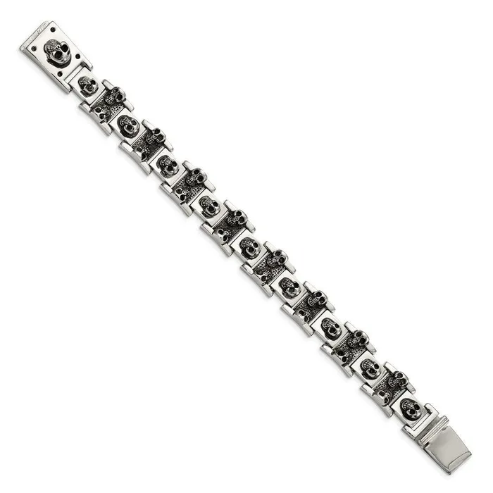 Stainless Steel Skull 825in Bracelet Chisel Bracelets Stainless Steel Skull 825in Bracelet Chisel Bracelets