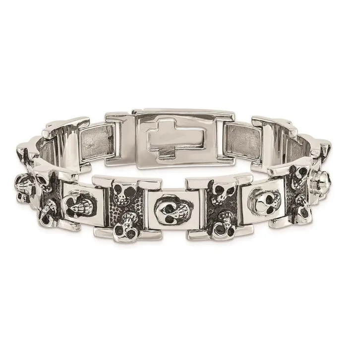 Stainless Steel Skull 825in Bracelet Chisel Bracelets Stainless Steel Skull 825in Bracelet Chisel Bracelets