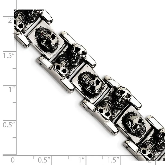 Stainless Steel Skull 825in Bracelet Chisel Bracelets Stainless Steel Skull 825in Bracelet Chisel Bracelets
