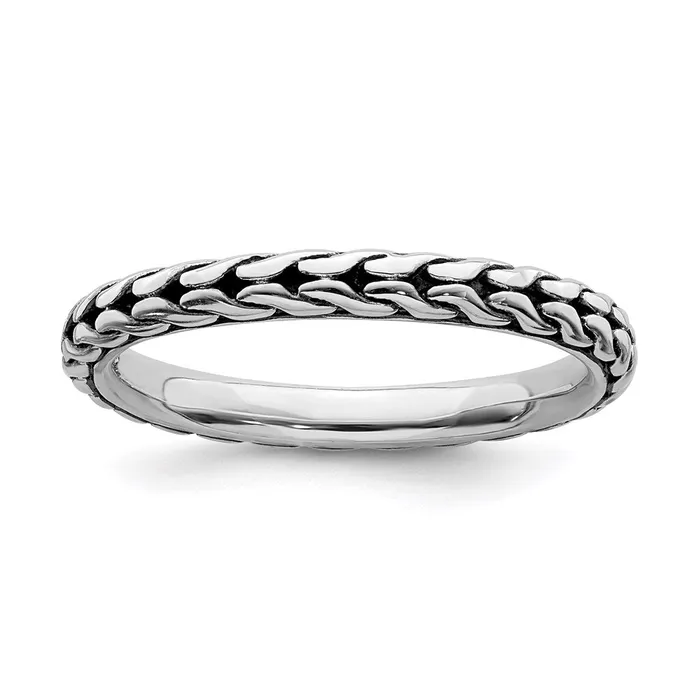 Sterling Silver Stackable Expressions Antiqued Ring QSK798 Stackable Expressions Rings Sterling Silver Stackable Expressions Antiqued Ring QSK798 Stackable Expressions Rings